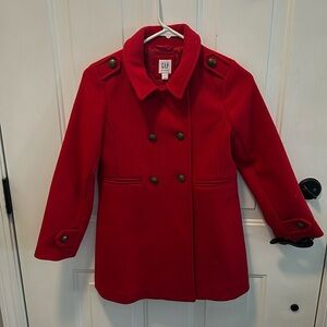 Beautiful Red Girls Pea Coat